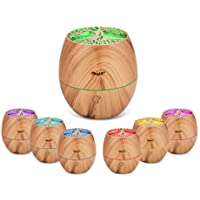 Ckeyin Humidificador Aceites Esenciales，Humidificador Electrico，Silencio- Lámpara de Siete Colores- 2 Modos de…